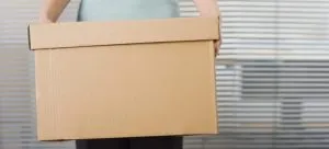 Woman holding box