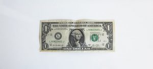 A one dollar bill