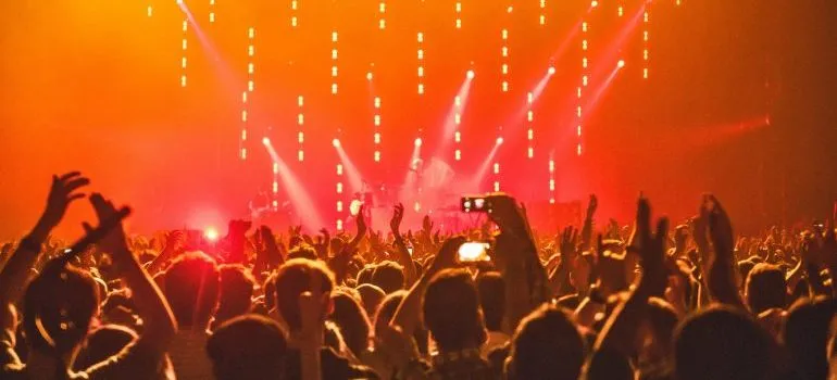 People enjoying the concert
