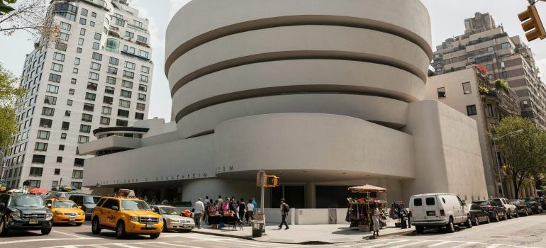 The Guggenheim museum where you can see a lot of art exhibitions in NYC 