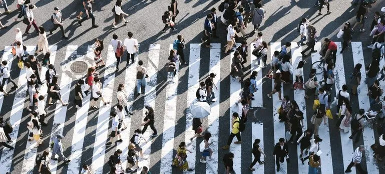 People crossing the street