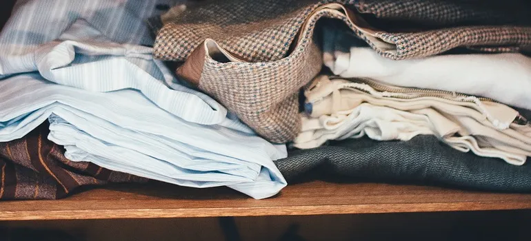 clothes on a rack