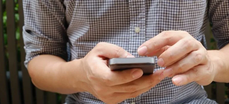 A man using phone