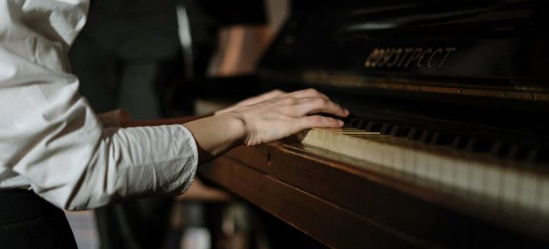 A man playing piano.
