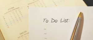 To-do checklist is a great help when decluttering after the relocation