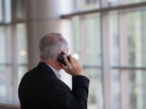 a person talking on a phone